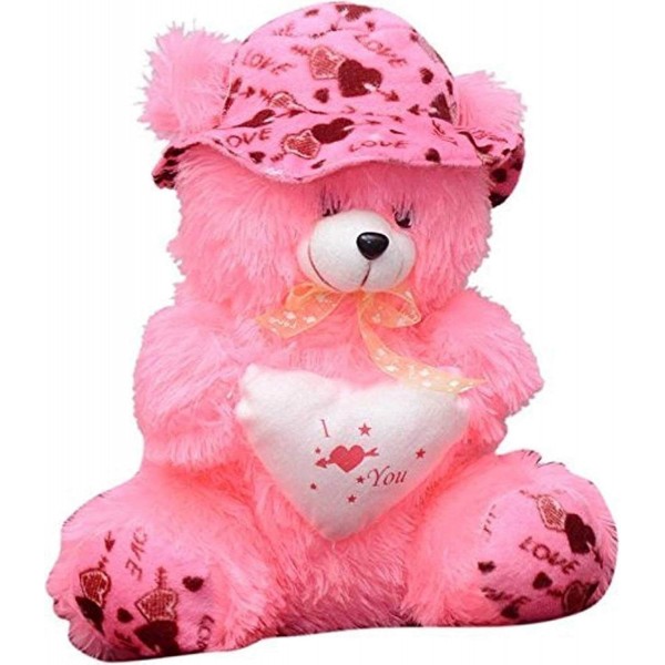 Giant 6 Feet Pink Cap Teddy Bear in sitting position